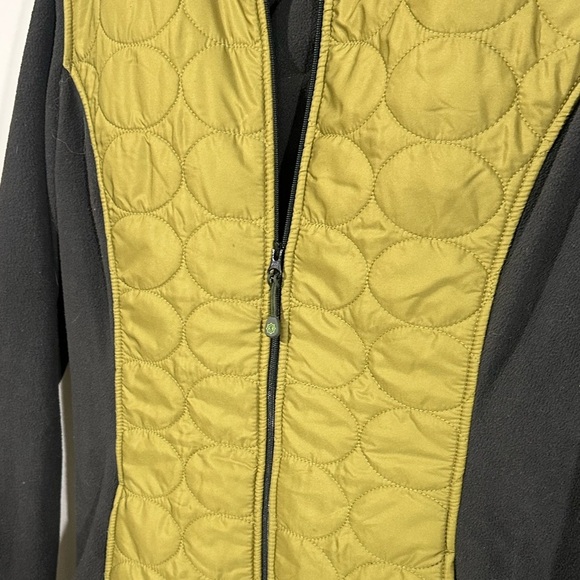 Sahalie Quilted-Front Fleece Jacket — Women’s M (Olive/Black) - Picture 6 of 8